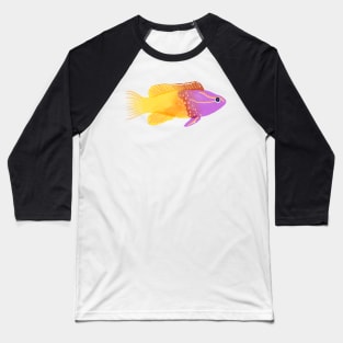 Purple Fish Baseball T-Shirt